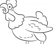 Coloriage Coq 10