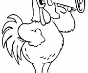 Coloriage Coq 14