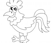 Coloriage Coq 20