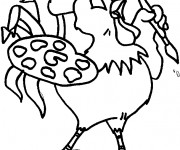 Coloriage Coq 26