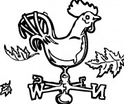 Coloriage Coq 27