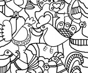 Coloriage Coq 29