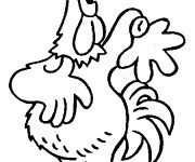 Coloriage Coq 36