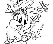 Coloriage Bip Bip pilote