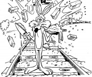 Coloriage Coyote dr&ocirc;le