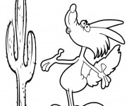 Coloriage et dessins gratuit Coyote en vecteur humoristique à imprimer