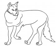 Coloriage Coyote facile