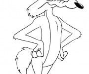 Coloriage Coyote rigolo