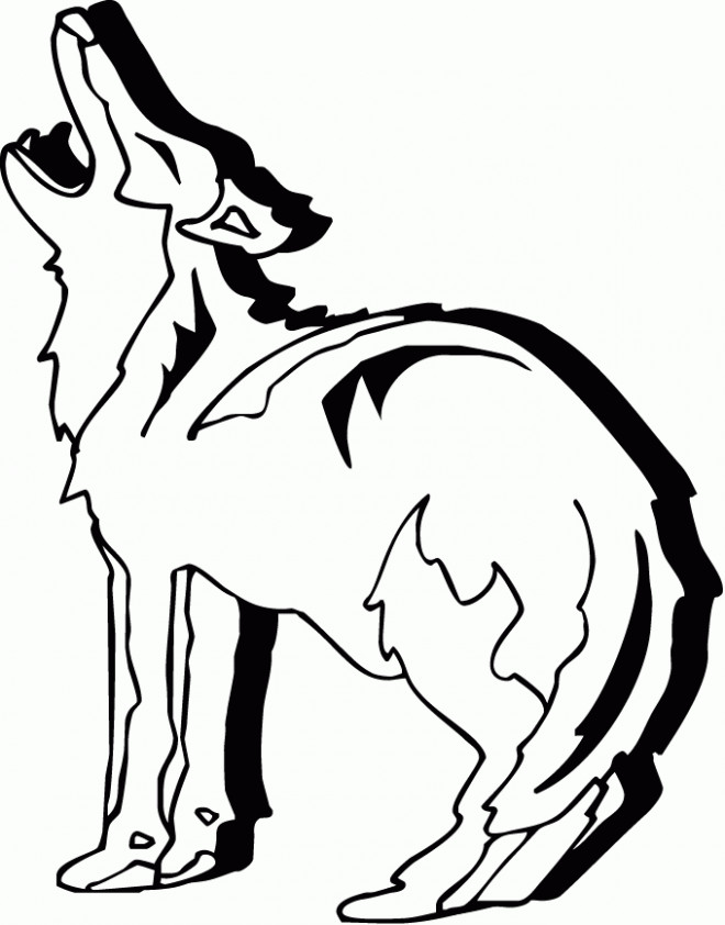 Coloriage et dessins gratuits Coyote vecteur à imprimer