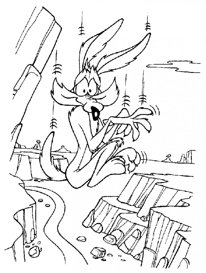 Coloriage et dessins gratuits Le Coyote comique à imprimer