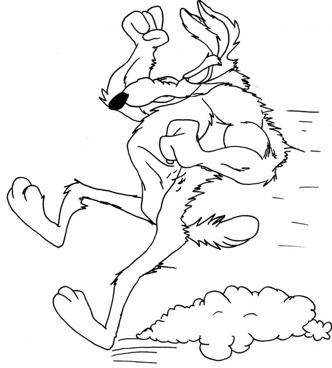 Coloriage et dessins gratuits Un Coyote fort à imprimer