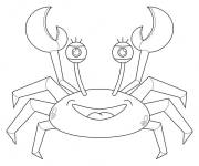 Coloriage Belle crabe pour fille