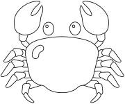 Coloriage Crabe à colorier