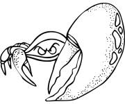Coloriage Crabe attaque