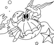 Coloriage Crabe avec des motifs