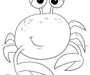 Coloriage Crabe avec des yeux drôles