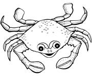 Coloriage Crabe cherche sa nourriture