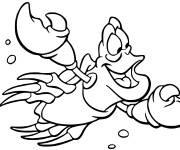 Coloriage et dessins gratuit Crabe du film sirène à imprimer