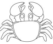 Coloriage Crabe &eacute;moji