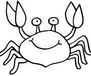 Coloriage et dessins gratuit Crabe en ligne à imprimer