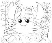 Coloriage Crabe en mode rigolo