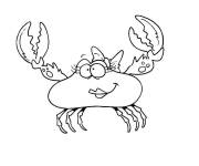 Coloriage Crabe femelle avec des beaux yeux