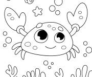 Coloriage Crabe kawaii en ligne