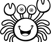 Coloriage Crabe maternelle