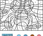 Coloriage Crabe num&eacute;rot&eacute;