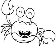 Coloriage et dessins gratuit Crabe rigolo à imprimer