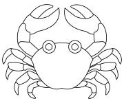 Coloriage Crabe simple