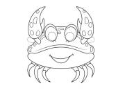 Coloriage Masque de Crabe