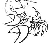 Coloriage et dessins gratuit Chef crevette rose à imprimer
