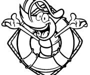 Coloriage Crevette adorable de dessin anim&eacute;