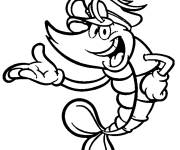 Coloriage Crevette amusant de cartoon