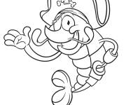 Coloriage et dessins gratuit Crevette comme pirate à imprimer