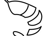Coloriage et dessins gratuit Crevette &eacute;moji facile à imprimer