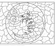 Coloriage Crevette num&eacute;rot&eacute;