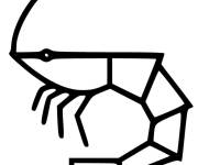 Coloriage et dessins gratuit Crevette simple à imprimer