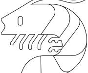 Coloriage et dessins gratuit Emoji de Crevette à imprimer