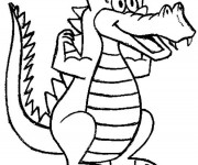 Coloriage Crocodile confiant