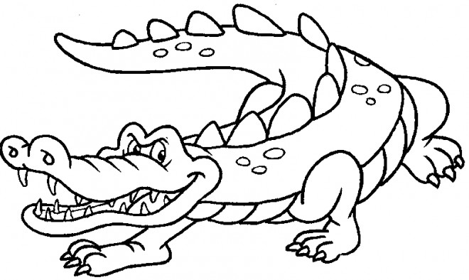 Coloriage et dessins gratuits Crocodile malin à imprimer