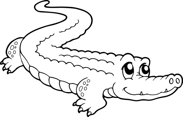 Coloriage et dessins gratuits Crocodile mignon à imprimer