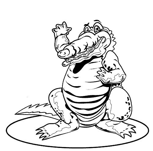 Coloriage et dessins gratuits Crocodile te salue à imprimer