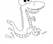 Coloriage et dessins gratuit Petit crocodile à imprimer