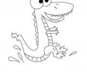 Coloriage Petit crocodile