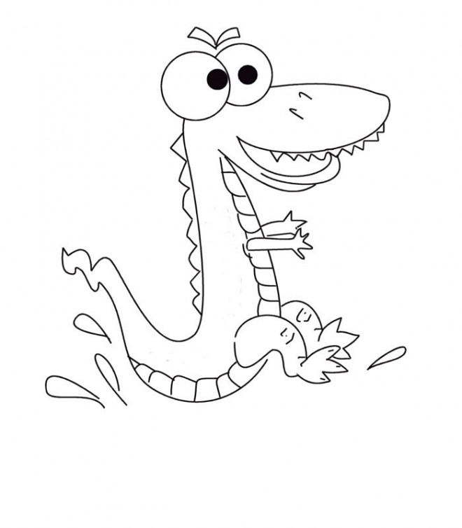 Coloriage et dessins gratuits Petit crocodile à imprimer