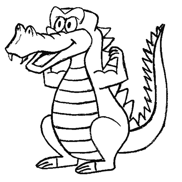 Coloriage et dessins gratuits Un crocodile fort à imprimer