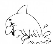Coloriage Dauphin souriant