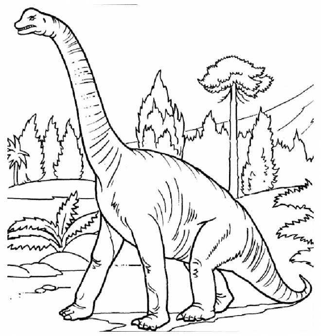Coloriage et dessins gratuits brontosaure à imprimer